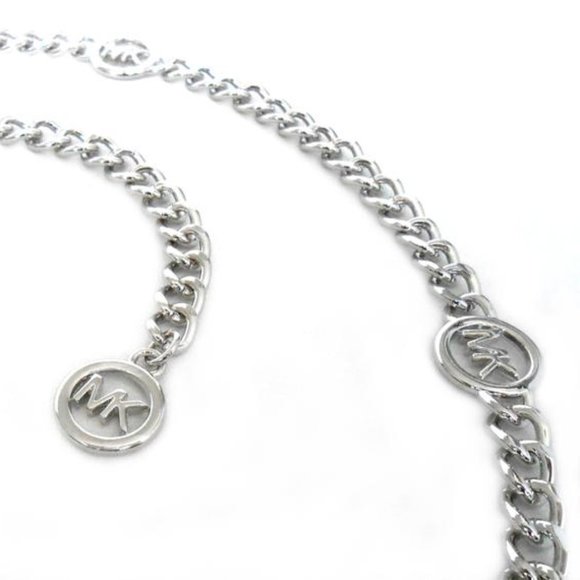 MICHAEL KORS Silver MK Logo Chain Belt - Picture 8 of 15